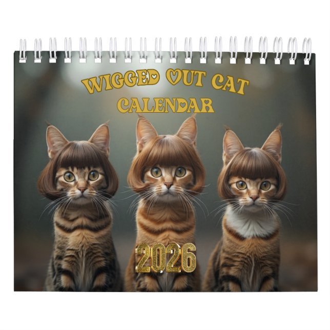 Wigged out Cat Calendar (Cover)
