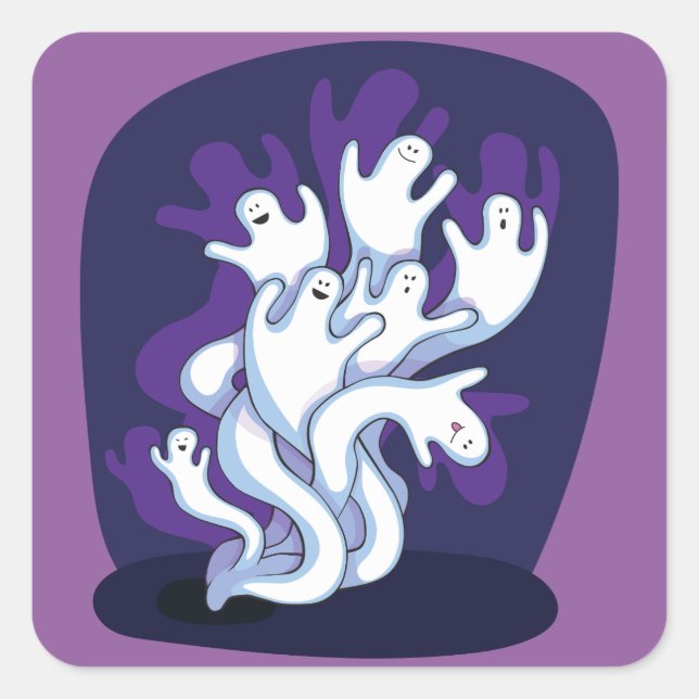 Wiggle ghosts stickers (Front)