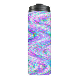 Wiggle glitch lines colourful purple thermal tumbler