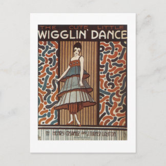Wigglin' Dance Vintage Songbook Cover Postcard