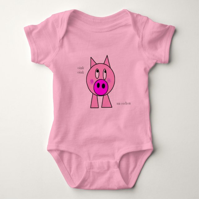 Wiggly Piggly Baby Bodysuit (Front)