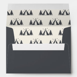 Wigwam in the Woods Birthday Party Pre-Addressed Envelope