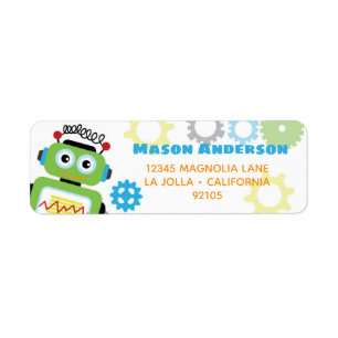 Wil-Bot Robot - Return Address Label