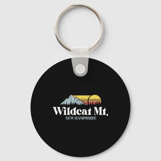 Wilat Mountain, New Hampshire, Ski Slopes Snowboar Key Ring (Front)