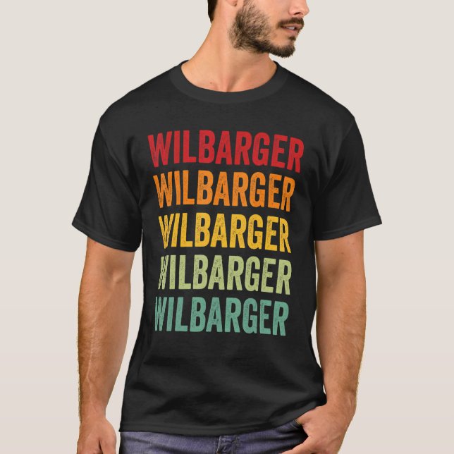 Wilbarger County Texas Rainbow Text Design T-Shirt (Front)