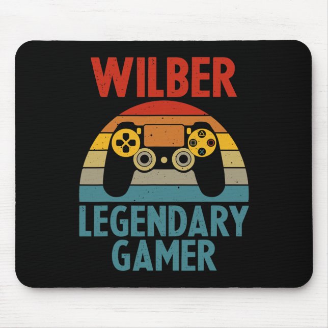 Wilber Gift Name Personalized Funny Gaming Geek Bi Mouse Pad (Front)