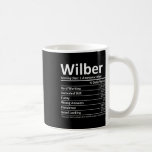 Wilber Nutrition Funny Birthday Personalised Name  Coffee Mug<br><div class="desc">Wilber Nutrition Funny Birthday Personalised Name Gift Idea</div>