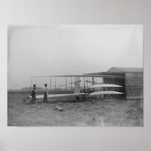 Wilbur & Orville Wright in 2nd powered machine Poster