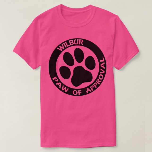 Wilbur Paw of Approval black T-Shirt (Design Front)