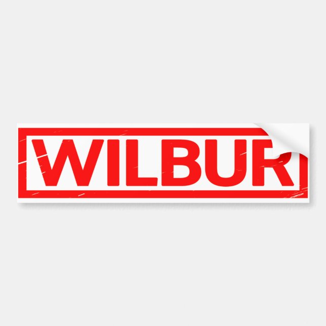 Wilbur Stamp Bumper Sticker (Front)