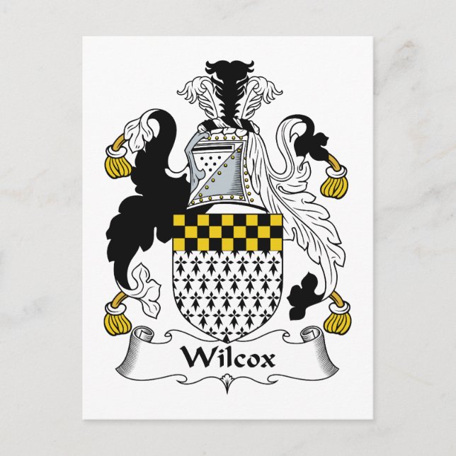 Wilcox Family Crest Postcard (Front)
