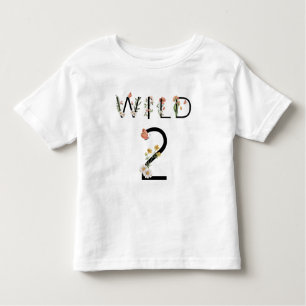 Wild 2 Wildflowers 2nd Birthday Toddler T-Shirt