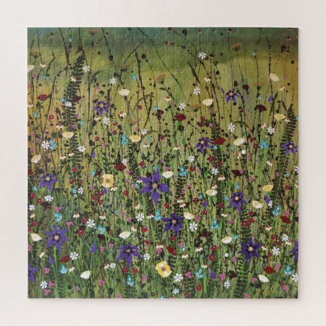 "Wild Abandon" Wild Flower Artist Jigsaw Puzzle (Vertical)