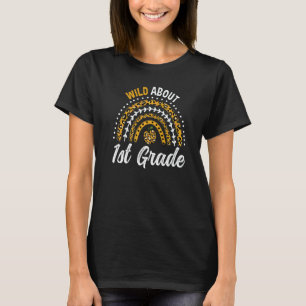 Wild About 1st Grade Teacher Rainbow 1 T-Shirt