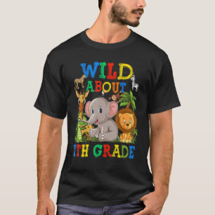 Wild About 7th Grade Safari Animals Jungle Back To T-Shirt