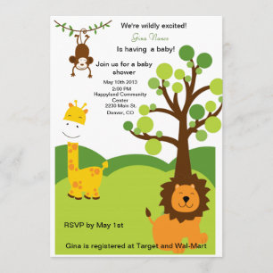 Wild About Baby Shower Invites
