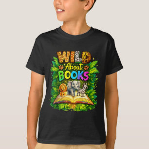 Wild about books teacher back to school leopard T-Shirt