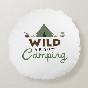 Wild About Camping Design Round Cushion