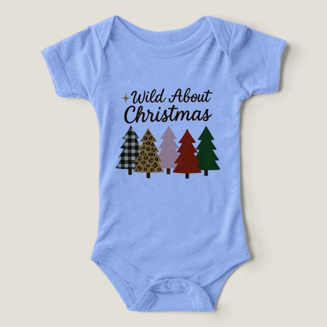Wild about Christmas baby one piece infant (Design Front)