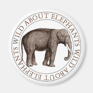 Wild About Elephants Magnet