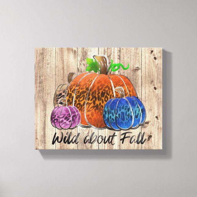 Wild About Fall Leopard Print Pumpkins  (Front)
