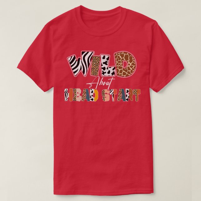 Wild About Head Start Back To School Leopard  T-Shirt (Design Front)