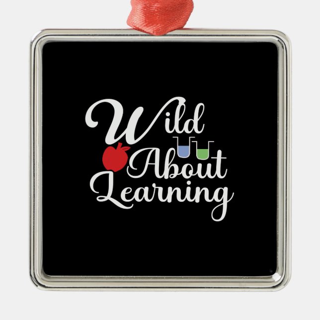 Wild About Learning Metal Tree Decoration (Front)