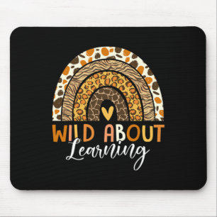 Wild About Learning Teacher Byck To School Leopard Mouse Pad
