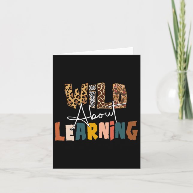 Wild About Learning Teacher Byck To School Teachin Card (Front)
