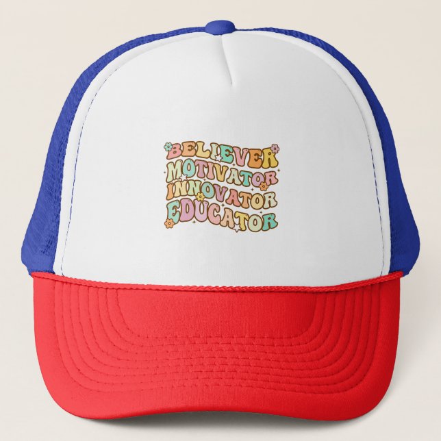 Wild about Math, Pi Mathematics Teacher Physics St Trucker Hat (Front)
