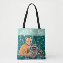 Wild about Music animal floral Tote