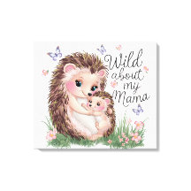 Wild About My Mama-Cute Animal Wall Art Print