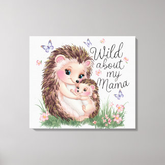 Wild About My Mama-Cute Animal Wall Art Print
