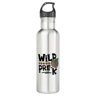 Wild About Pre-K Leopard Back to School Teacher 710 Ml Water Bottle
