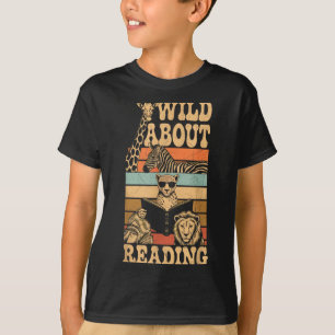 Wild about reading books reader lover librarian T-Shirt
