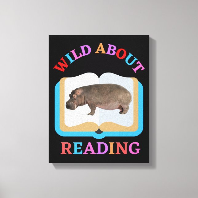 WILD ABOUT READING CANVAS PRINT (Front)