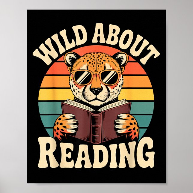 Wild about reading funny reading week  poster (Front)