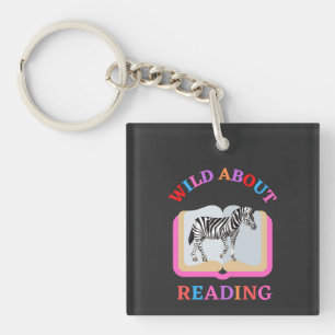 WILD ABOUT READING KEY RING