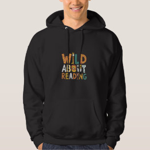 Wild About Reading Librarian Books Zoo Animals Hoodie