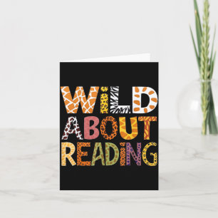 Wild About Reading Teacher Back to School Animal Card