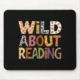 Wild About Reading Teacher Back to School Animal Mouse Pad