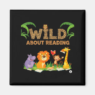 Wild About Reading Teachers Reading Day for Kids Magnet