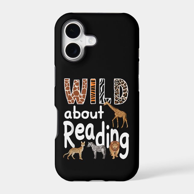 Wild About Reading Zoo Animals Cute Book Lover  (Back)