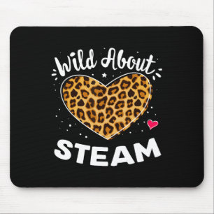 Wild About Steam Leopard Squad Stem Byck To School Mouse Pad