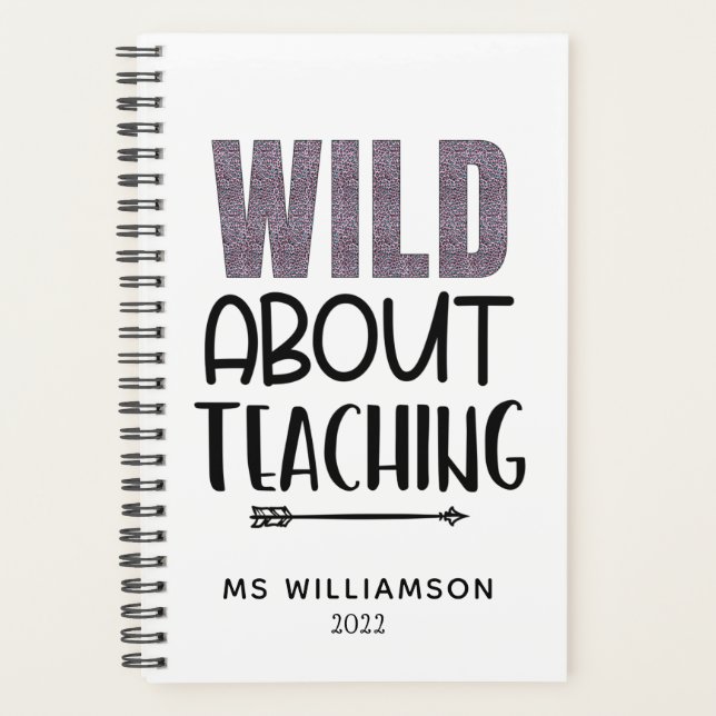 Wild About Teaching Leopard/Cheetah Personalised Planner (Front)