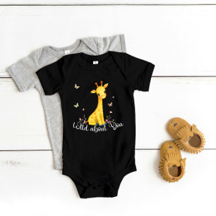 "Wild About You" Cute Giraffe Baby Bodysuit