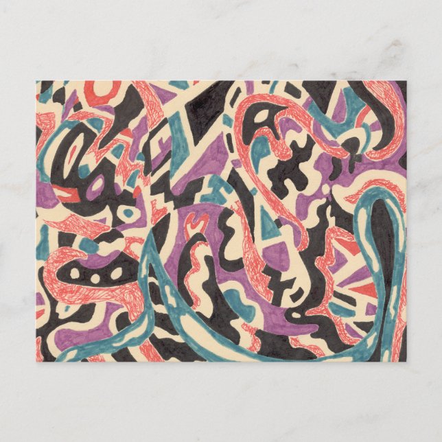 "Wild" Abstract Postcard (Front)