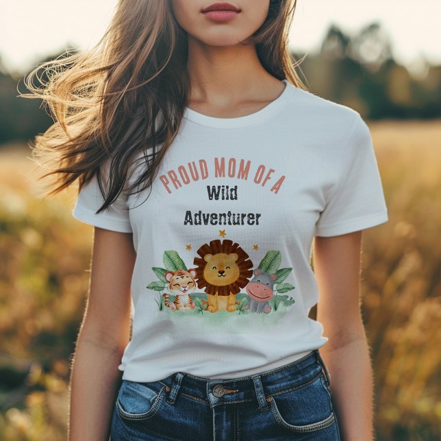 Wild Adventurer Jungle Safari Animals Birthday T-Shirt (Creator Uploaded)