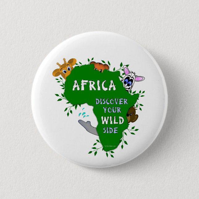 Wild Africa 6 Cm Round Badge (Front)