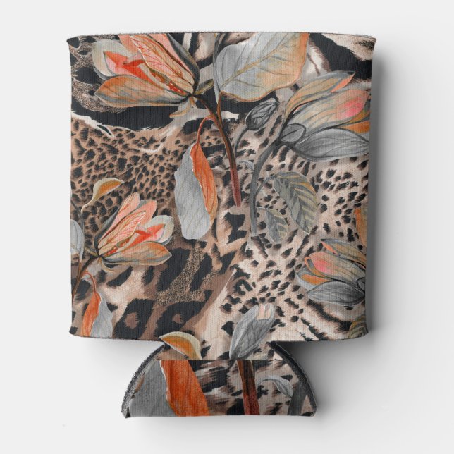 Wild African Animal Skin Pattern Can Cooler (Front)